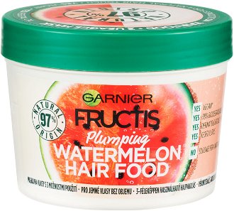 Maska pre jemné vlasy bez objemu Garnier Fructis Watermelon Hair Food - 390 ml + darček zadarmo 2