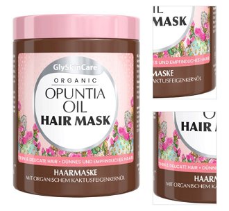 Maska pre jemné vlasy s opunciovým olejom GlySkinCare Organic Opuntia Oil Hair Mask - 300 ml (WYR000266) + darček zadarmo 3