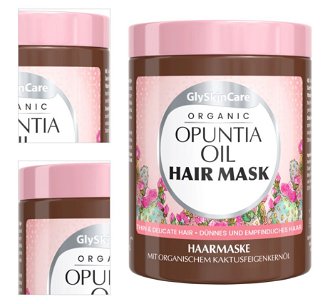Maska pre jemné vlasy s opunciovým olejom GlySkinCare Organic Opuntia Oil Hair Mask - 300 ml (WYR000266) + darček zadarmo 4
