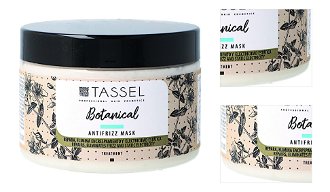 Maska pre nepoddajné a kučeravé vlasy Tassel Cosmetics Botanical Antifrizz - 300ml (07606) + darček zadarmo 3