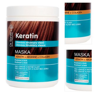 Maska pre obnovu matných a krehkých vlasov Dr. Santé Keratin - 1000 ml + DARČEK ZADARMO 3