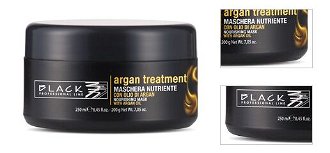 Maska pre poškodené vlasy Black Argan Treatment - 250 ml (01281) + DARČEK ZADARMO 3