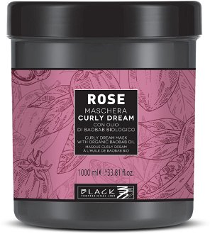 Maska pre vlnité a kučeravé vlasy Black Rose Curly Dream Mask - 1000 ml (102026) + darček zadarmo 2