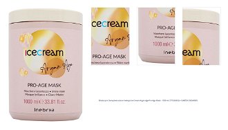 Maska pre žiarivý lesk vlasov Inebrya Ice Cream Argan Age Pro-Age Mask - 1000 ml (771026333) + darček zadarmo 1