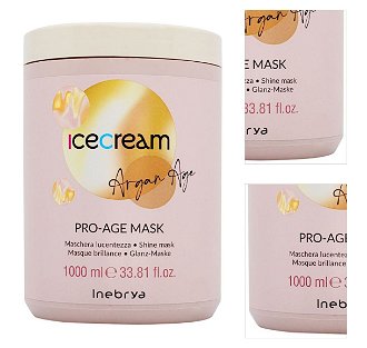 Maska pre žiarivý lesk vlasov Inebrya Ice Cream Argan Age Pro-Age Mask - 1000 ml (771026333) + darček zadarmo 3