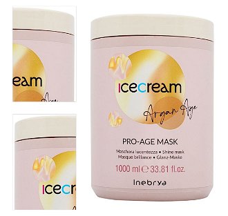 Maska pre žiarivý lesk vlasov Inebrya Ice Cream Argan Age Pro-Age Mask - 1000 ml (771026333) + darček zadarmo 4