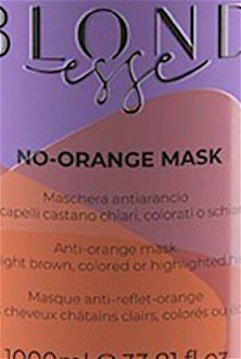 Maska proti oranžovým odleskom Inebrya Blondesse No-Orange Mask - 1000 ml (771026241) + darček zadarmo 5