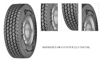 MATADOR 315/70 R 22.5 154/150L D_HR_4 TL M+S 3PMSF 20PR 1