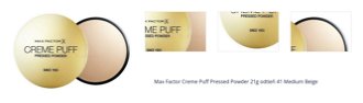 Max Factor Creme Puff Pressed Powder 21g odtieň 41 Medium Beige 1