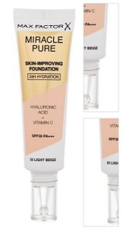 MAX FACTOR Miracle Pure SPF30 Skin-Improving Foundation 32 Light Beige make-up 30 ml 3