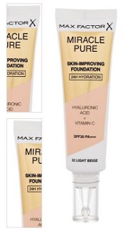 MAX FACTOR Miracle Pure SPF30 Skin-Improving Foundation 32 Light Beige make-up 30 ml 4