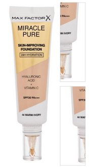 MAX FACTOR Miracle Pure SPF30 Skin-Improving Foundation 44 Warm Ivory make-up 30 ml 3