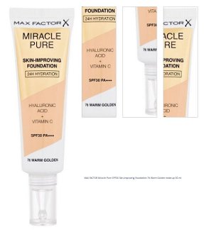 MAX FACTOR Miracle Pure SPF30 Skin-Improving Foundation 76 Warm Golden make-up 30 ml 1