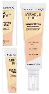 MAX FACTOR Miracle Pure SPF30 Skin-Improving Foundation 76 Warm Golden make-up 30 ml 4