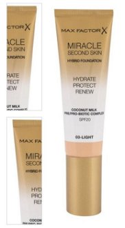 MAX FACTOR Miracle Second Skin SPF20 03 Light make-up 30 ml 4