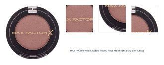 MAX FACTOR Wild Shadow Pot 09 Rose Moonlight očný tieň 1,85 g 1