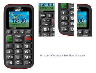 Maxcom MM428 Dual SIM, čierna/červená 1
