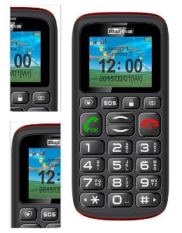 Maxcom MM428 Dual SIM, čierna/červená 4