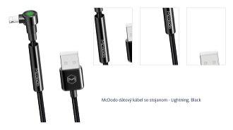 McDodo dátový kábel so stojanom - Lightning, Black 1