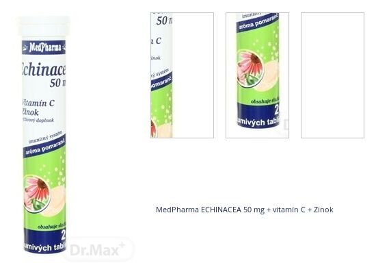MedPharma ECHINACEA 50 mg + vitamín C + Zinok 1