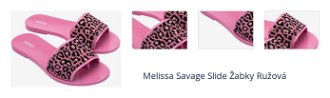 Melissa Savage Slide Žabky Ružová 1