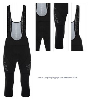 Men's 3/4 cycling leggings KILPI ARENAL-M black 1