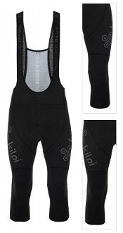 Men's 3/4 cycling leggings KILPI ARENAL-M black 3