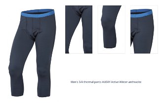 Men's 3/4 thermal pants HUSKY Active Winter anthracite 1
