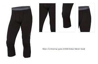 Men's 3/4 thermal pants HUSKY Active Winter black 1