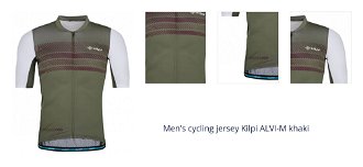Men's cycling jersey Kilpi ALVI-M khaki 1