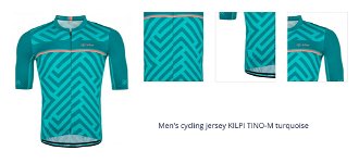 Men's cycling jersey Kilpi TINO-M turquoise 1