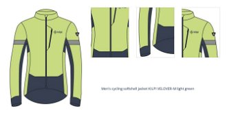 Men's cycling softshell jacket Kilpi VELOVER-M light green 1