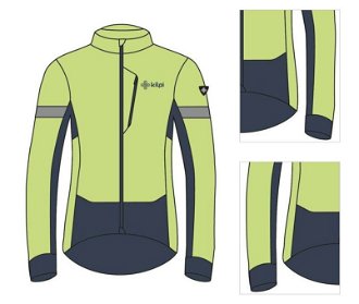 Men's cycling softshell jacket Kilpi VELOVER-M light green 3