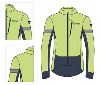 Men's cycling softshell jacket Kilpi VELOVER-M light green 4