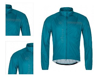 Men's cycling waterproof jacket KILPI RAINAR-M turquoise 4
