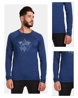 Men's functional T-shirt with long sleeves KILPI MAVORA TOP-M Dark blue 3