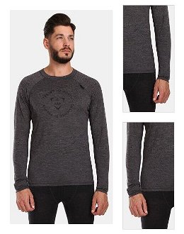 Men's functional T-shirt with long sleeves KILPI MAVORA TOP-M Dark grey 3