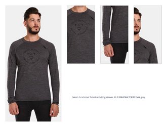Men's functional T-shirt with long sleeves KILPI MAVORA TOP-M Dark grey 1