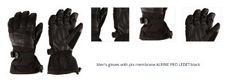 Men's gloves with ptx membrane ALPINE PRO LEDET black 1