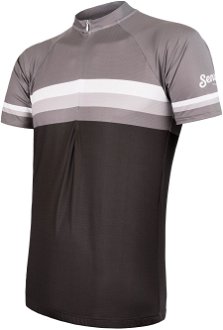 Men's Jersey Sensor Cyklo Summer Stripe Black/Grey