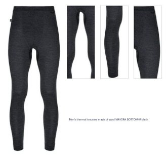 Men's thermal trousers made of wool MAVORA BOTTOM-M black 1