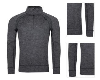Men's woolen thermal T-shirt KILPI JAGER-M dark gray 3