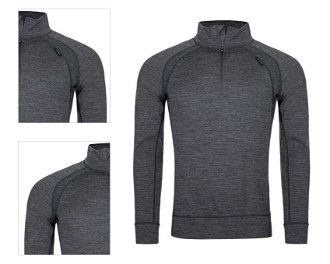 Men's woolen thermal T-shirt KILPI JAGER-M dark gray 4