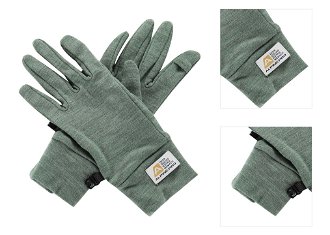 Merino wool gloves ALPINE PRO SILASE loden frost 3