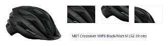 MET Crossover MIPS Black/Matt M (52-59 cm) Prilba na bicykel 1