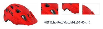 MET Echo Red/Matt M/L (57-60 cm) Prilba na bicykel 1