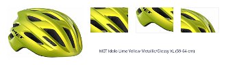 MET Idolo Lime Yellow Metallic/Glossy XL (59-64 cm) Prilba na bicykel 1