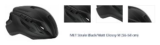 MET Strale Black/Matt Glossy M (56-58 cm) Prilba na bicykel 1