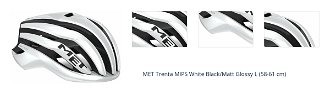 MET Trenta MIPS White Black/Matt Glossy L (58-61 cm) Prilba na bicykel 1