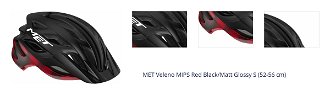 MET Veleno MIPS Red Black/Matt Glossy S (52-56 cm) Prilba na bicykel 1